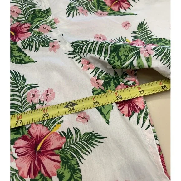 Free Planet S/S Button Up Hibiscus Floral Men's White Hawaiian Shirt Size 4X NWT - Picture 6 of 8